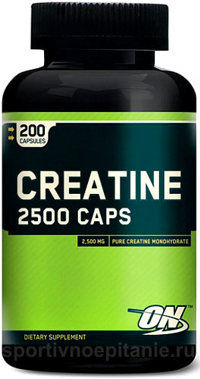 Creatine 2500 200 капсул от Optimum Nutrition.