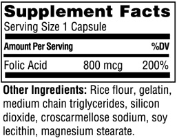 Состав Folic Acid Caps от Twinlab Состав Folic Acid Caps от Twinlab