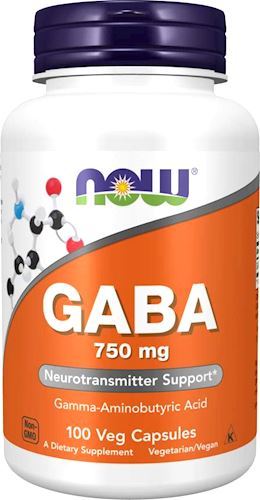 Гамма-аминомасляная кислота NOW GABA 750mg