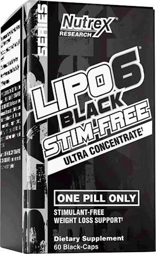 Жиросжигатель Nutrex Lipo-6 Black Stim Free UC без кофеина