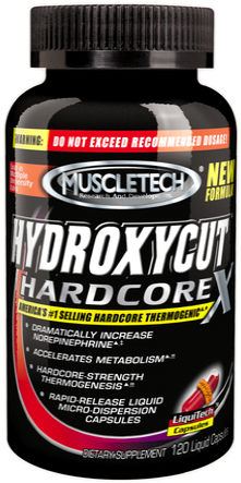 Жиросжигатель Hydroxycut Hardcore X от MuscleTech.