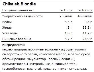 Состав Chikalab Blondie