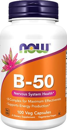 Витамины группы Б B-50 в капсулах от NOW