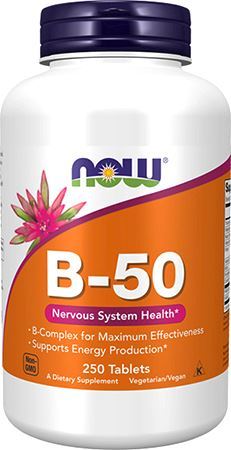Витамины группы Б B-50 в таблетках от NOW