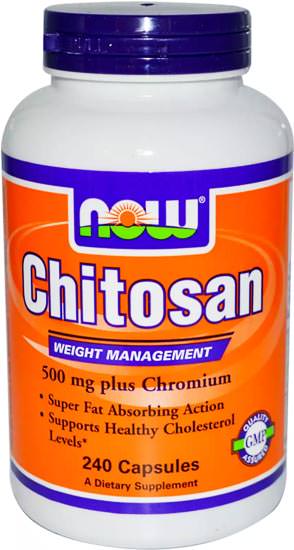 Жиросжигатель Chitosan 500mg Plus Chromium от NOW