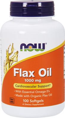 Льняное масло Flax Oil 1000mg от NOW