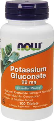 Глюконат калия Potassium Gluconate 99mg от NOW