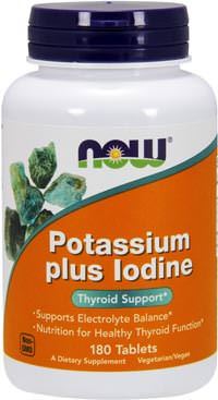 Калий с йодом Potassium Plus Iodine от NOW