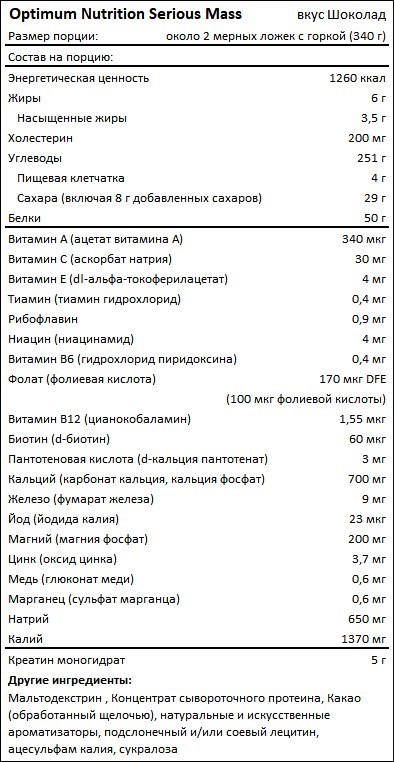 Serious Mass Состав