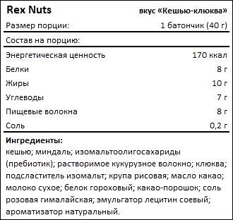 Состав Rex Nuts