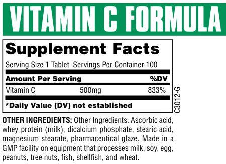 Состав Vitamin C Formula от Universal
