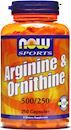 Аминокислоты аргинин и орнитин NOW Arginine Ornithine