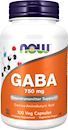 Гамма-аминомасляная кислота NOW GABA 750mg