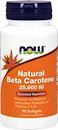 Бета-каротин NOW Natural Beta Carotene 25000 МЕ 90 капс