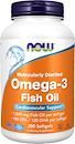 Жирные кислоты Омега-3 NOW Omega-3 200 капс