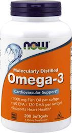 Жирные кислоты Омега-3 NOW Omega-3 200 капс