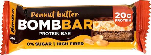 Батончики ореховые протеиновые Peanut butter BombBar