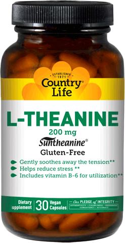 Укрепление иммунитета Country Life Biochem L-Theanine 200mg