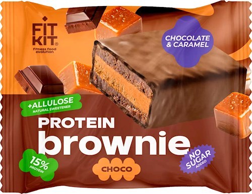Протеиновое пирожное без сахара FIT KIT Protein Brownie Choco Протеиновое пирожное без сахара FIT KIT Protein Brownie Choco