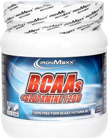 BCAA аминокислоты IronMaxx BCAAs + Glutamine 1200