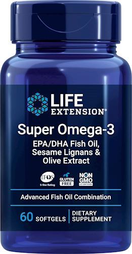 Жирные кислоты Life Extension Super Omega-3 EPA DHA с Лигнанами Кунжута и Экстрактом Оливы