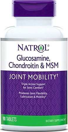 Для связок и суставов Natrol Glucosamine Chondroitin MSM