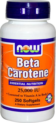 Бета-каротин NOW Beta Carotene 25000