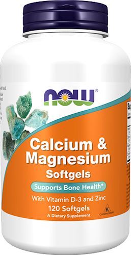 Кальций и магний NOW Calcium Magnesium Softgels