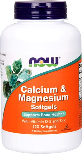 Кальций и магний NOW Calcium Magnesium Softgels