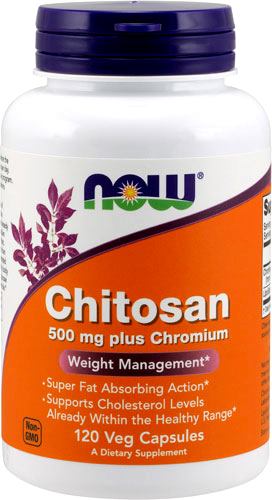 Хитозан NOW Chitosan 500mg Plus Chromium