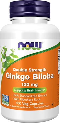 Гинкго билоба NOW Ginkgo Biloba 120 мг 100 капс