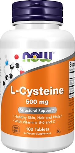 Аминокислота цистеин NOW L-Cysteine 500 мг 100 таб