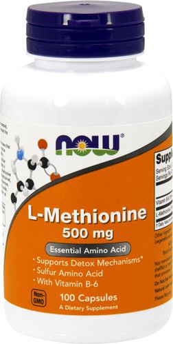Аминокислота метионин NOW L-Methionine 500mg