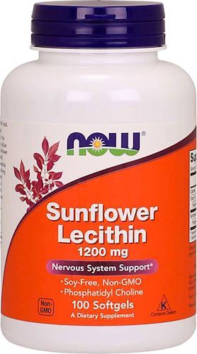 Лецитин NOW Sunflower Lecithin 1200 мг 100 капс