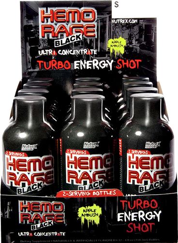 Предтренировочный комплекс Nutrex Hemo Rage Black Ultra Concentrate Turbo Energy Shot