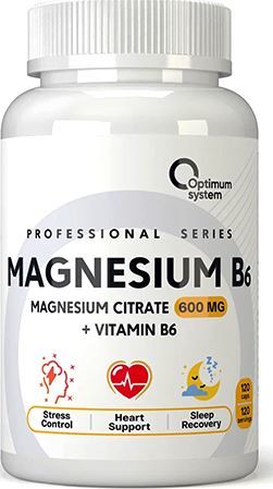 Магний с витамином Б6 Optimum System Magnesium B6 Citrate