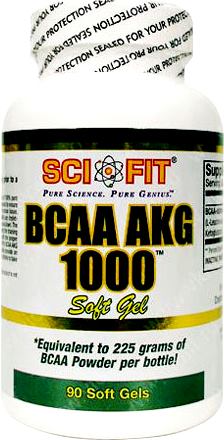 BCAA аминокислоты Sci Fit BCAA AKG 1000 90 softgel