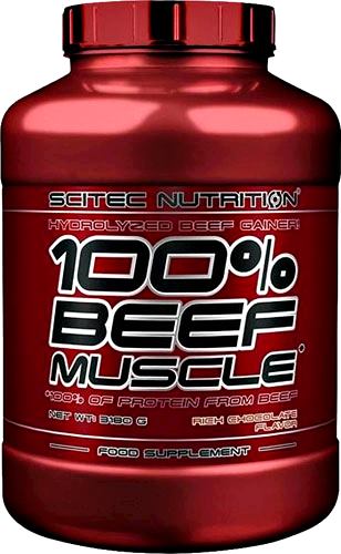 Гейнер Scitec Nutrition 100% Beef Muscle на основе пептидов гидролизованного говяжьего изолята