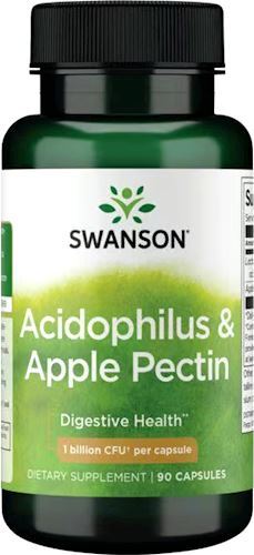 Ацидофилы и яблочный пектин Swanson Acidophilus Apple Pectin 90 капс