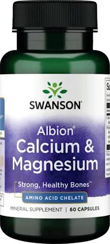 Кальций и магний в хелатных формах Swanson Albion Calcium Magnesium