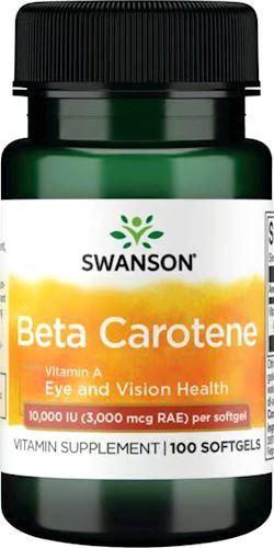 Бета каротин Swanson Beta Carotene 10000 МЕ 100 капс