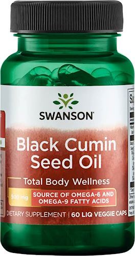 Масло черного тмина Swanson Black Cumin Seed Oil 500 мг