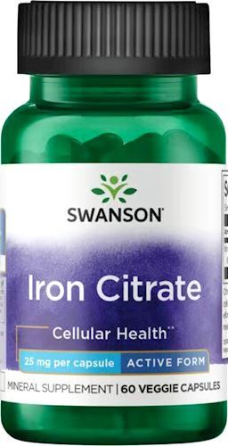 Цитрат железа Swanson Iron Citrate 25 мг