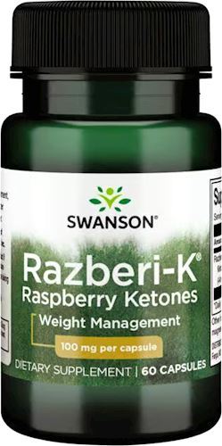 Кетоны малины Swanson Razberi-K Raspberry Ketones 100 мг 60 капс