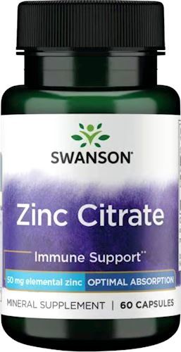 Цинк Swanson Zinc Citrate 50 мг