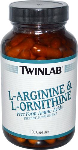 Аргинин Орнитин Twinlab L-Arginine L-Ornithine 100 caps