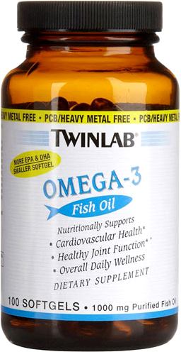 Рыбий жир Омега-3 Twinlab Omega-3 Fish Oil 1000mg