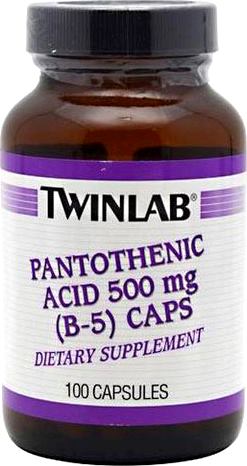 Витамин Б5 Twinlab Pantothenic Acid 500mg B-5 Caps