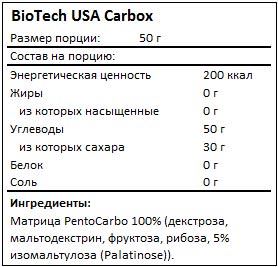 Состав Carbox от BioTech USA
