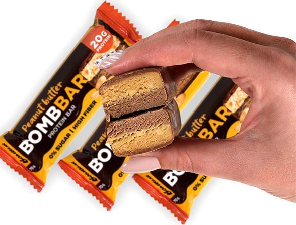 Ореховый протеиновый батончик Peanut butter BombBar